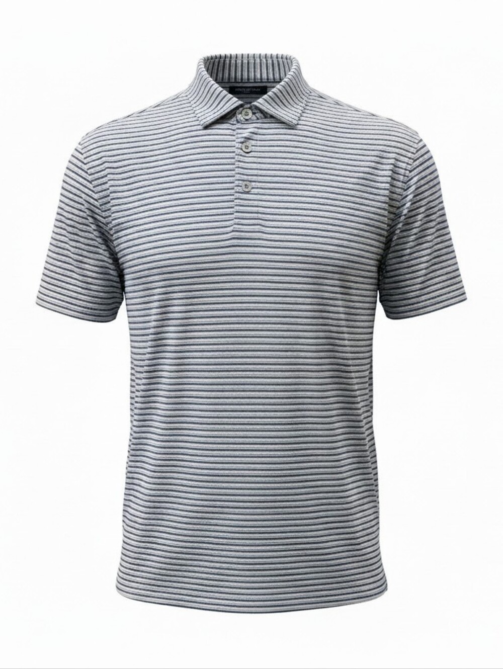 HOLDERNESS& BOURNE Golf Polo Shirt - Heathered Andover & White